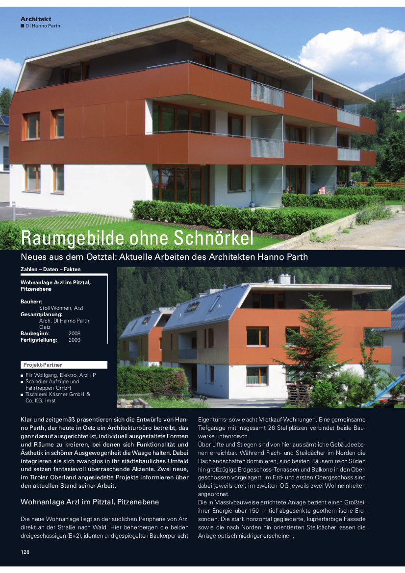 Stoll Wohnen Bau, Oetz, Architektur, Bauen + Handwerk, Arzl im Pitztal